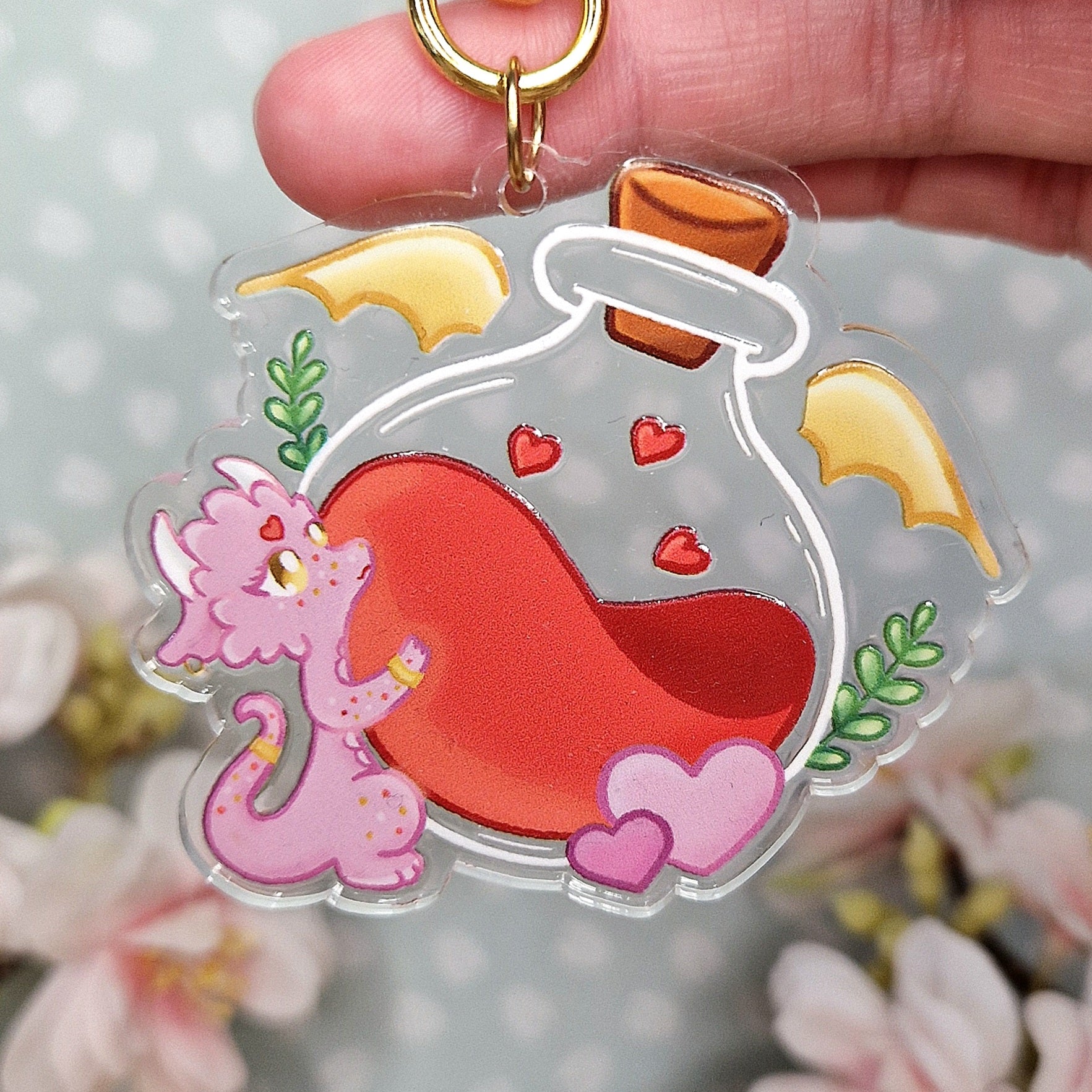Heart Dragon Potion Sleutelhanger