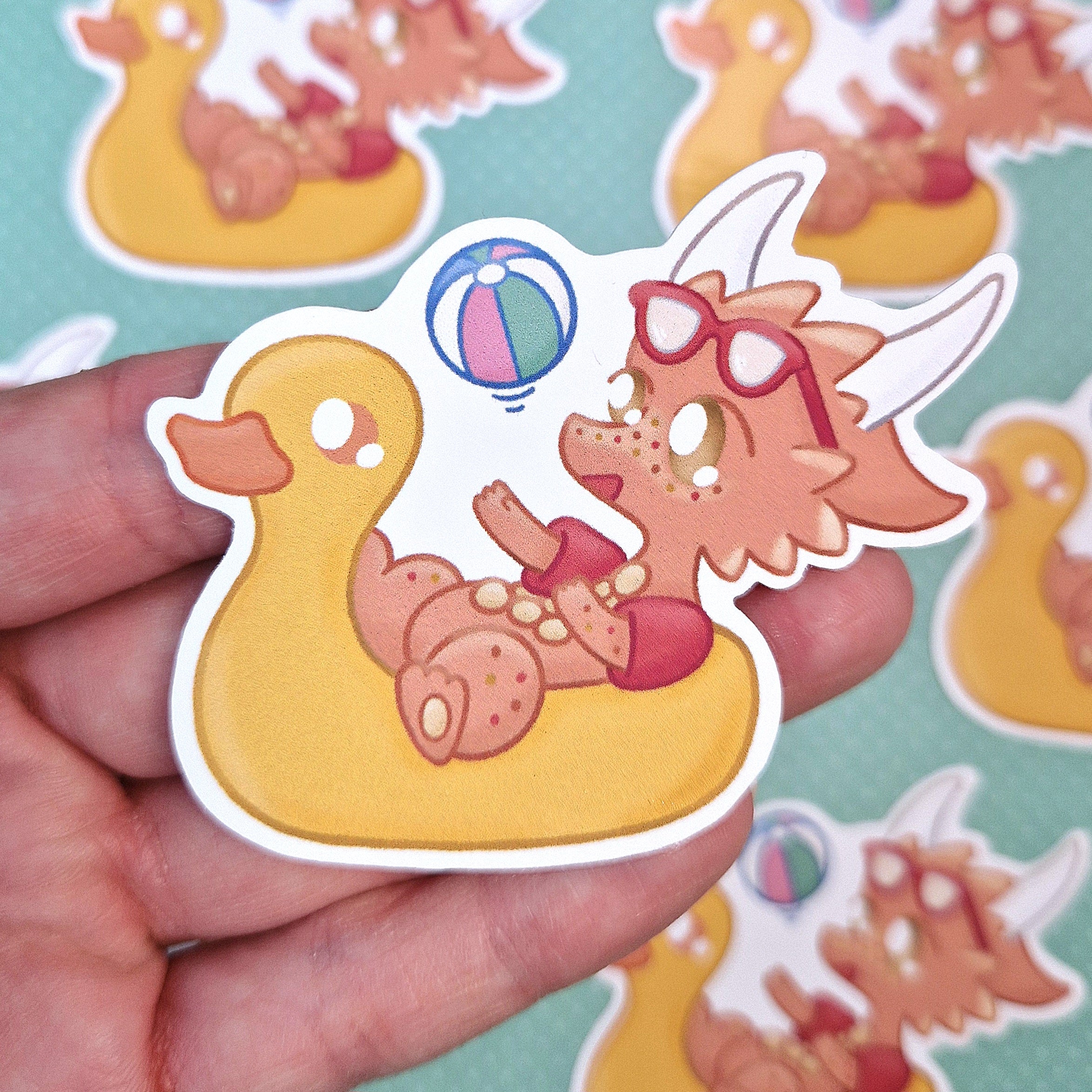 Beach Dragon Sticker