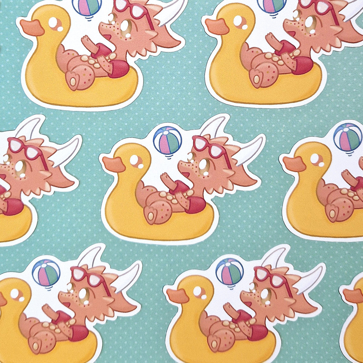 Beach Dragon Sticker