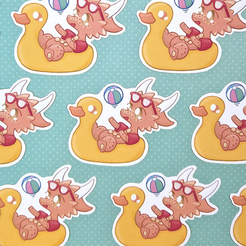 Beach Dragon Sticker