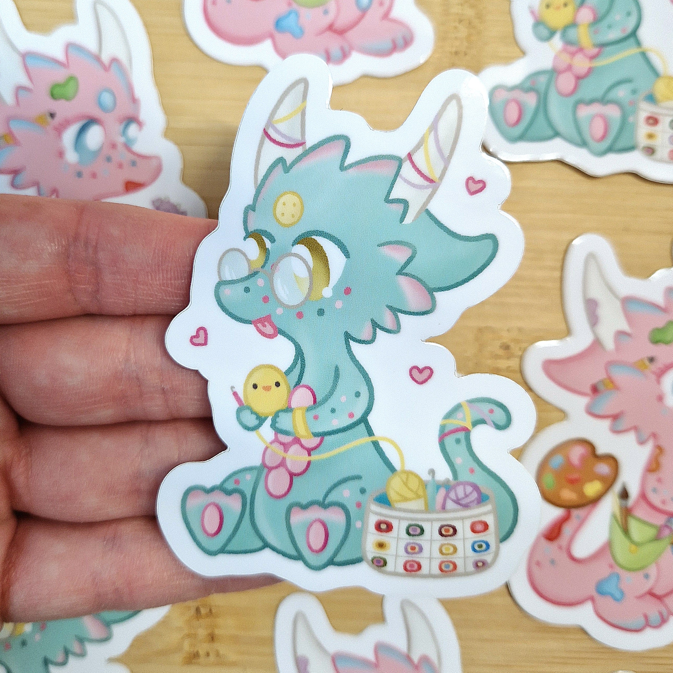 Artist / Crochet Dragon Sticker