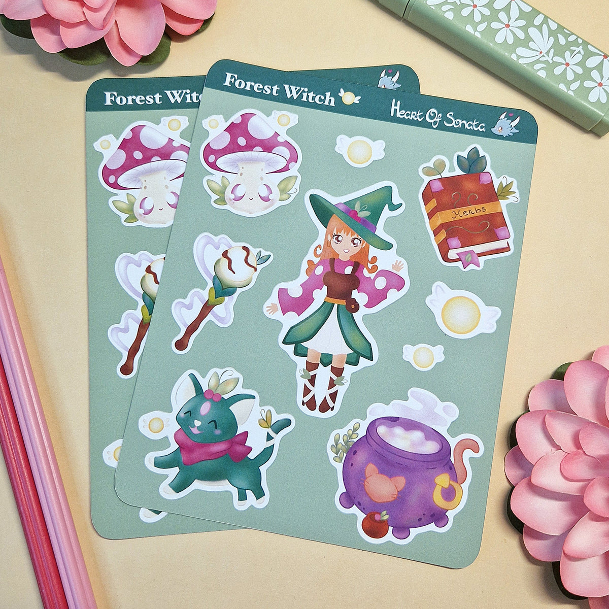 Forest Witch Stickervel