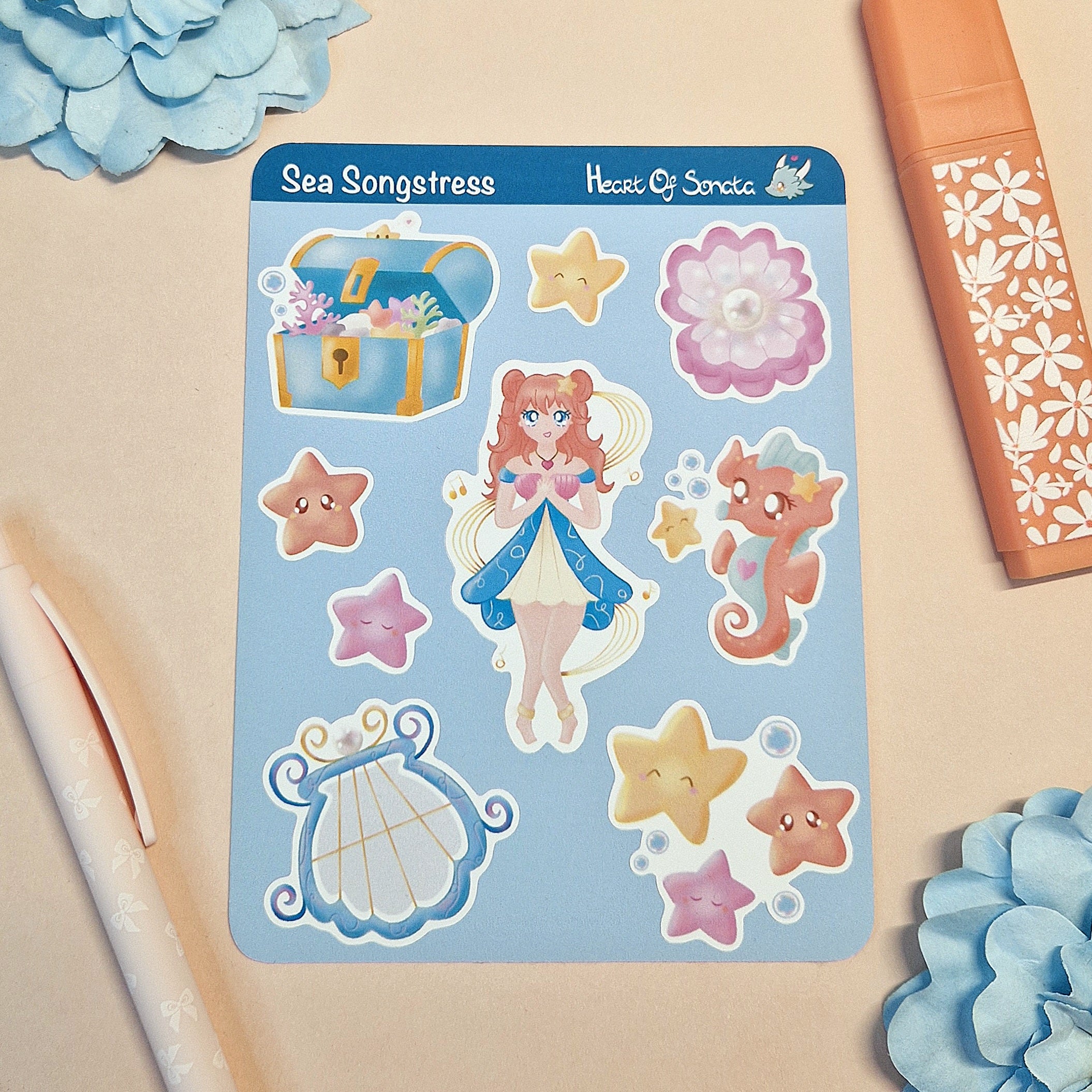 Sea Songstress Stickervel