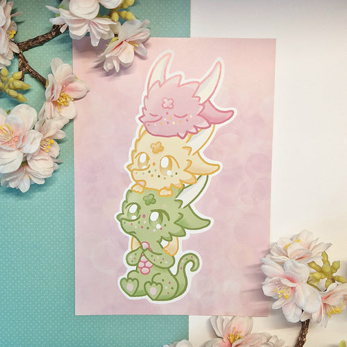 Dango Dragons Art print | A5